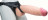 Телесный реалистичный фаллоимитатор на черных трусиках Real Big Strap-On - 34,5 см. 