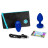 Синяя вибропробка Vibrating Jewel Plug L/XL - 11 см. 