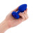 Синяя вибропробка Vibrating Jewel Plug L/XL - 11 см. 