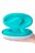 Бирюзовый вибратор Sense Max с клиторальным стимулятором - 16 см. 
