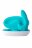 Бирюзовый вибратор Sense Max с клиторальным стимулятором - 16 см. 