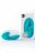 Бирюзовый вибратор Sense Max с клиторальным стимулятором - 16 см. 