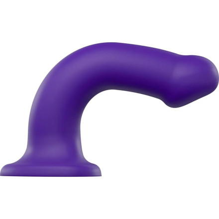 Фиолетовый фаллоимитатор-насадка Strap-On-Me Dildo Dual Density size L - 19 см. 
