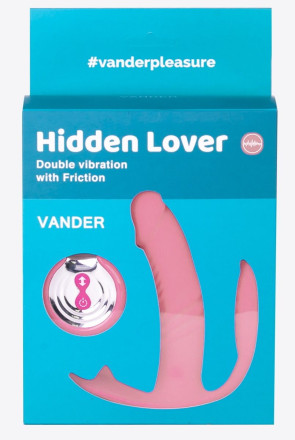 Розовый анально-вагинальный вибратор Hidden Lover 
