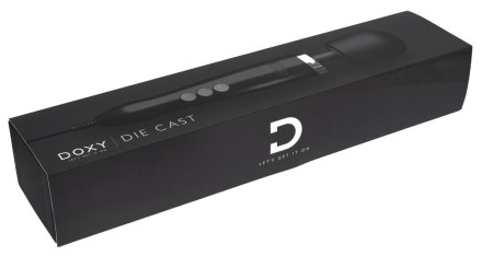 Черный вибратор Doxy Die Cast Wand Massager - 34 см. 