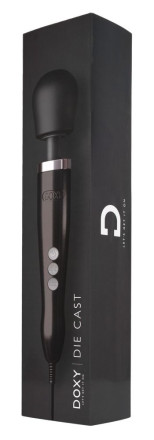 Черный вибратор Doxy Die Cast Wand Massager - 34 см. 