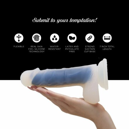 Черный фаллоимитатор-реалистик So Divine Black Juju Dildo - 19 см. 