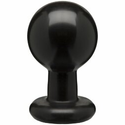 Круглая черная анальная пробка Classic Round Butt Plugs Large - 12,1 см.
