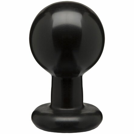 Круглая черная анальная пробка Classic Round Butt Plugs Large - 12,1 см. 