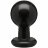Круглая черная анальная пробка Classic Round Butt Plugs Large - 12,1 см. 