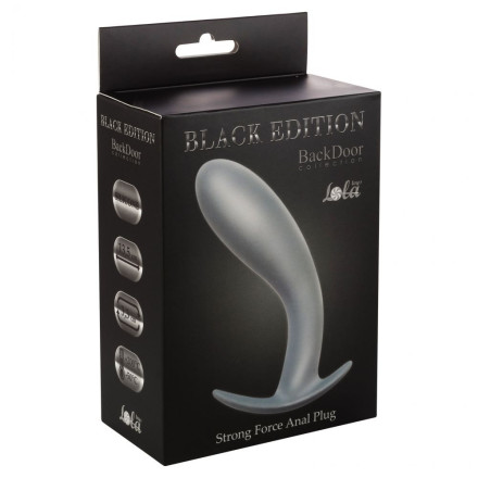 Серая анальная пробка Strong Force Anal Plug - 13,5 см. 