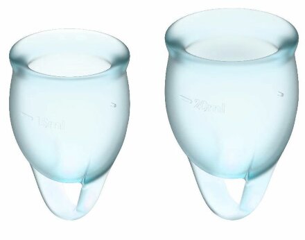 Набор голубых менструальных чаш Feel confident Menstrual Cup 