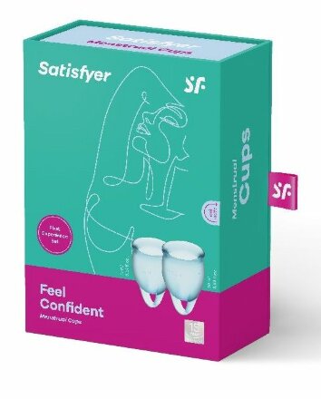 Набор голубых менструальных чаш Feel confident Menstrual Cup 