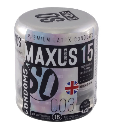 Экстремально тонкие презервативы MAXUS Extreme Thin - 15 шт. 