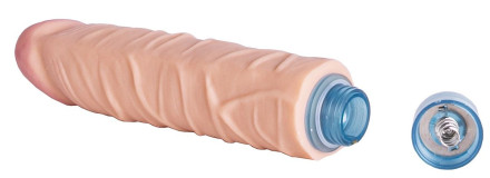 Телесный вибромассажёр Vibro Realistic Cock Dildo - 17,4 см. 