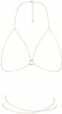 Золотистая упряжь-цепочка Magnifique Bra Chain 