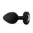 Черная вибропробка Vibrating Jewel Plug XXL - 12 см. 