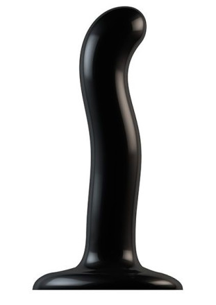 Черный фаллоимитатор-насадка Strap-On-Me P&amp;G spot Dildo size S - 16,4 см. 