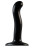 Черный фаллоимитатор-насадка Strap-On-Me P&amp;G spot Dildo size S - 16,4 см. 