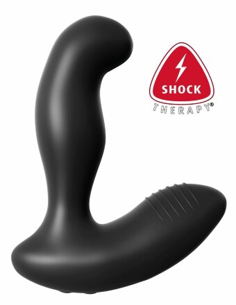 Черный массажер простаты Electro Stim Prostate Vibe с электростимуляцией - 13,3 см. 