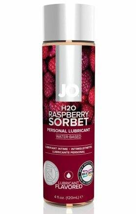 Лубрикант на водной основе с ароматом малины JO Flavored Raspberry Sorbet - 120 мл. 
