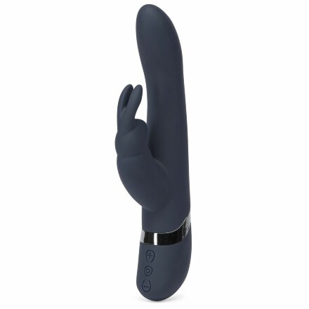 Тёмно-синий вибратор Oh My USB Rechargeable Rabbit Vibrator - 25,4 см. 