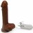 Коричневый вибратор 10 Mode Vibrating 8 inch Carved Dildo - 20 см. 