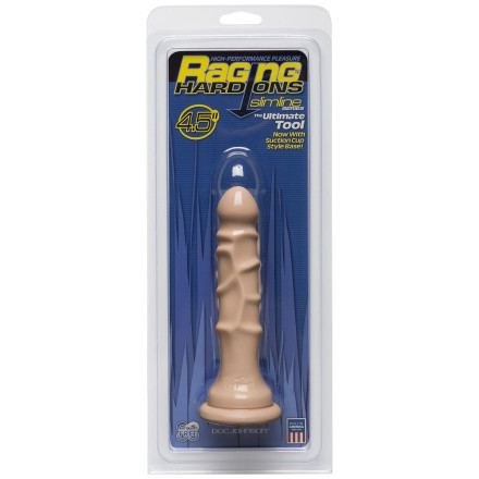 Анальный фаллос Raging Hard-Ons Slimline with Suction Cup 4.5&quot; Dong - 15,5 см. 