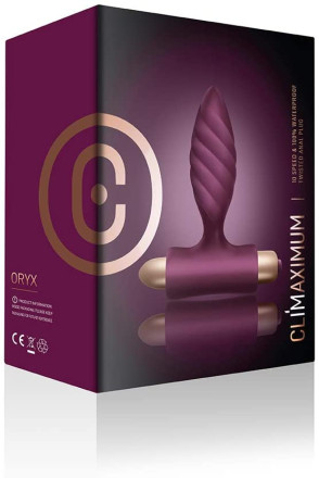 Фиолетовая анальная пробка Climaximum Oryx - 8,5 см. 
