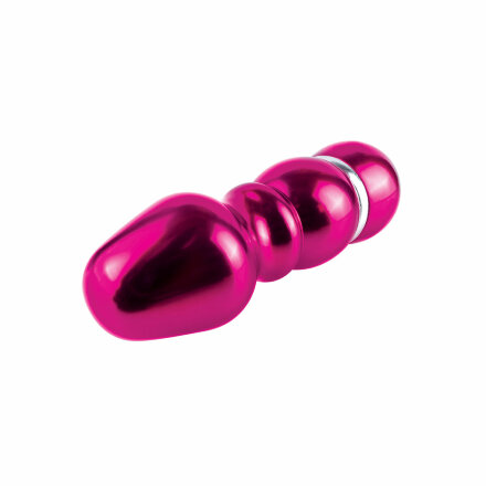 Алюминиевый рельефный вибратор PINK SMALL - 7,5 см. 