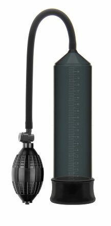 Черная вакуумная помпа Erozon Penis Pump с грушей 