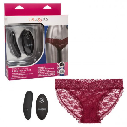 Кружевные трусики с клиторальным вибратором Remote Control Panty Set S/M 