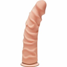 Телесный фаллоимитатор на присоске The D™ Ragin’ D 8&quot; Vanilla - 20,32 см.