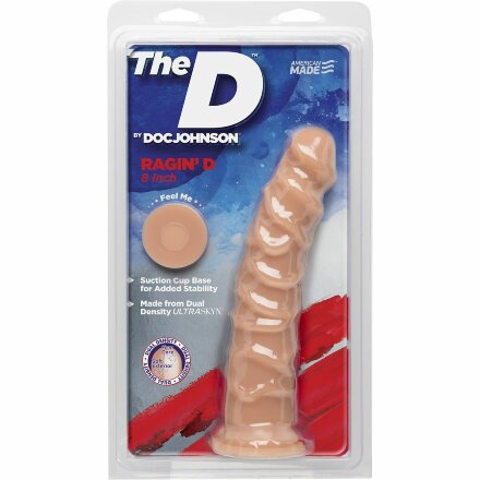 Телесный фаллоимитатор на присоске The D™ Ragin’ D 8&quot; Vanilla - 20,32 см. 