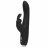 Черный вибратор с клиторальным отростком Greedy Girl Slimline Rabbit Vibrator - 22,8 см. 