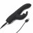 Черный вибратор с клиторальным отростком Greedy Girl Slimline Rabbit Vibrator - 22,8 см. 