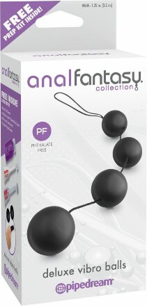 Анальная цепочка из 4 шариков Deluxe Vibro Balls 