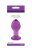 Средняя фиолетовая стеклянная анальная пробка CRYSTAL PLUG  