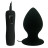 Черный виброплаг с выносным пультом Anal Plug XL - 11,4 см. 