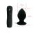 Черный виброплаг с выносным пультом Anal Plug XL - 11,4 см. 