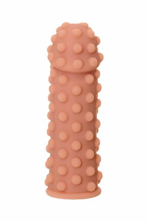 Телесная реалистичная насадка KOKOS Extreme Sleeve 02 с дополнительной стимуляцией - 12,7 см. 