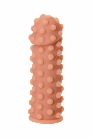 Телесная реалистичная насадка KOKOS Extreme Sleeve 02 с дополнительной стимуляцией - 12,7 см. 