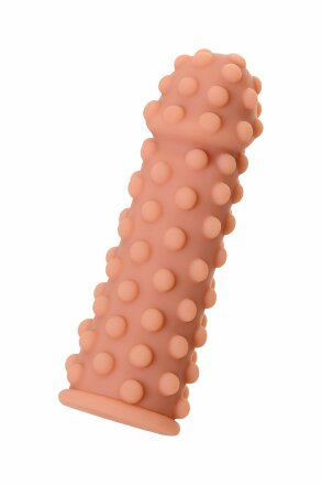 Телесная реалистичная насадка KOKOS Extreme Sleeve 02 с дополнительной стимуляцией - 12,7 см. 