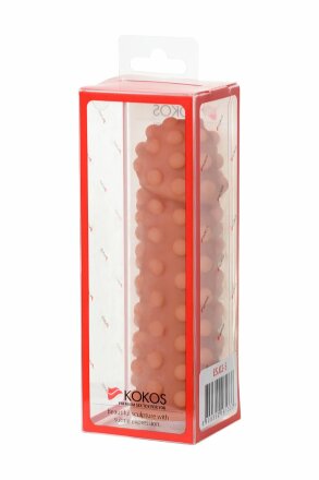 Телесная реалистичная насадка KOKOS Extreme Sleeve 02 с дополнительной стимуляцией - 12,7 см. 