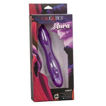 Фиолетовый вибромассажер Aura Wand - 21,5 см. 