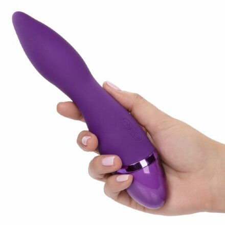 Фиолетовый вибромассажер Aura Wand - 21,5 см. 