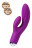 Фиолетовый вибратор с ресничками Anita - 18 см. 