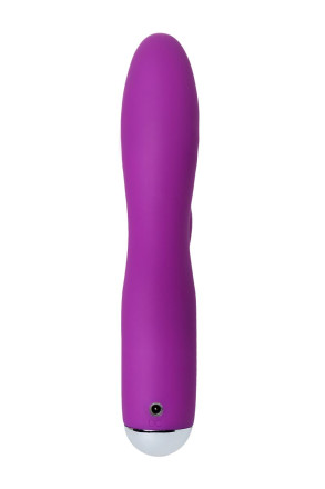 Фиолетовый вибратор с ресничками Anita - 18 см. 