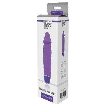 Фиолетовый вибратор-реалистик Classic Mini Vibe - 16 см. 