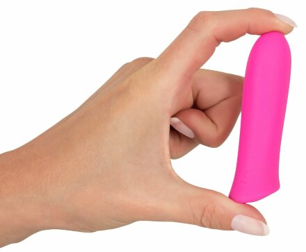 Розовый мини-вибромассажер Rechargeable Power - 8,5 см. 